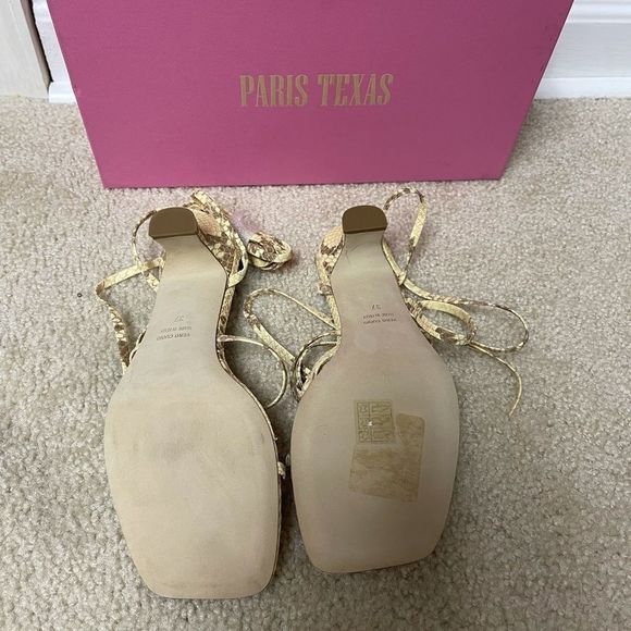 PARIS TEXAS Faded Python Print Wrap Sandal - Picture 10 of 11